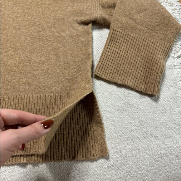 JCREW Wool Alpaca Camel Brown Supersoft Yarn Turtleneck Sweater L - Picture 3 of 8